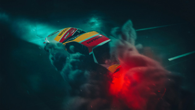 Car redlight night smoke 3D free wallpaper - medium preview image