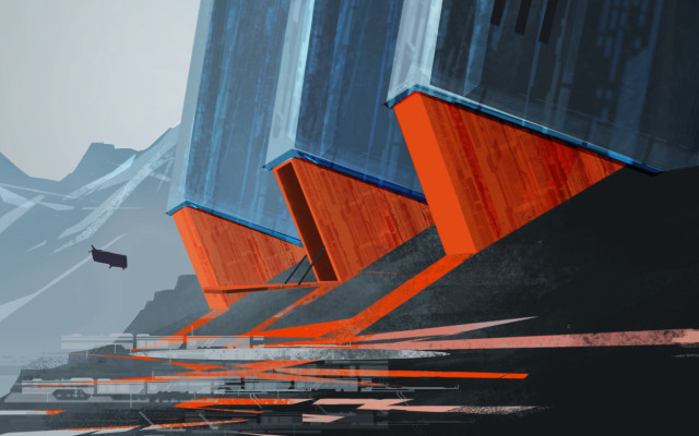 Building sky mountains person constructivism free wallpaper - medium preview image
