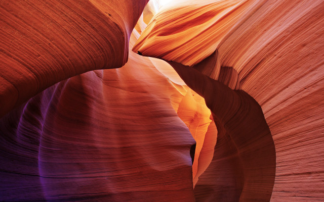 Canyon slot light person standing free wallpaper - medium preview image