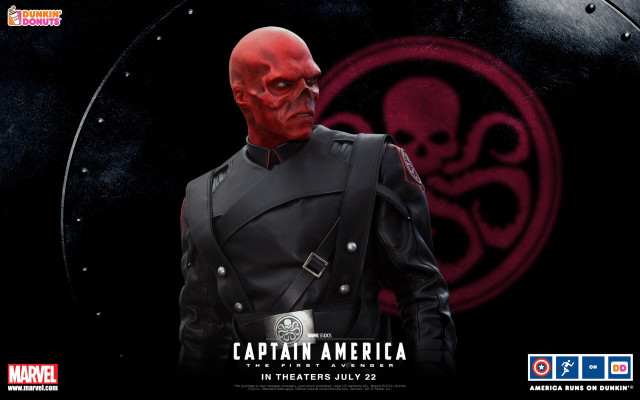 Red man black suit skull free wallpaper - medium preview image