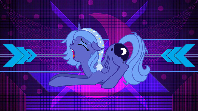 Cartoon woman ponytail blue purple free wallpaper - medium preview image