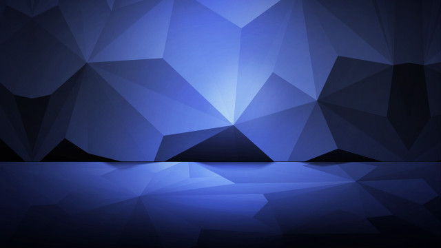 Blue abstract lowpoly reflection geometric free wallpaper - medium preview image