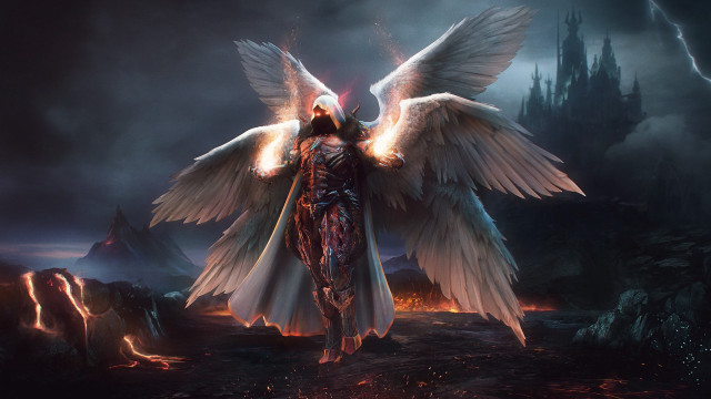 Woman wings demon outfit dark free wallpaper - medium preview image