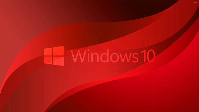 Red background red wave windows free wallpaper - medium preview image