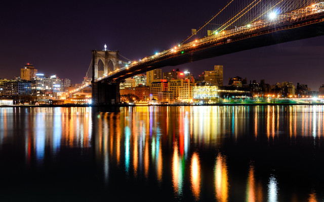 Art brenner bridge city night #2 free wallpaper - medium preview image