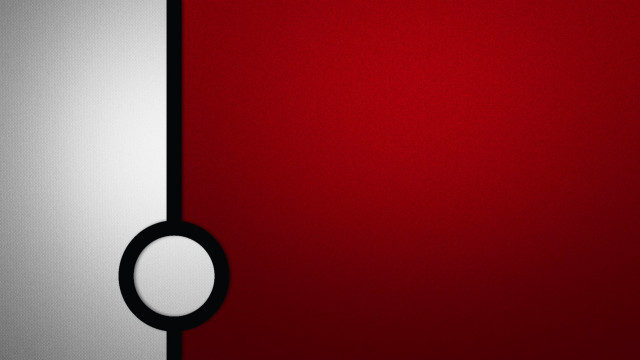 Red white wall black circle free wallpaper - medium preview image