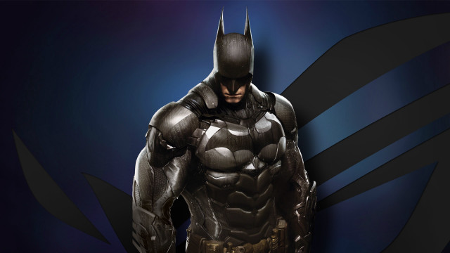Batman blue background glowing armor free wallpaper - medium preview image