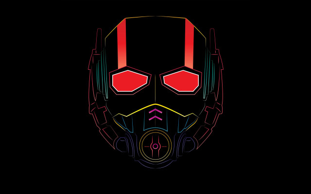 Helmet red eyes black background free wallpaper - medium preview image