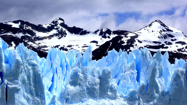 Glacier mountain sky clouds ice free wallpaper - medium preview image