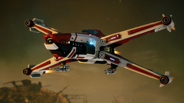 Futuristic vehicle flying sky clouds free wallpaper - medium preview image