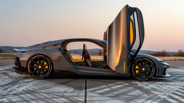 Futuristic car runway sunset person free wallpaper - medium preview image