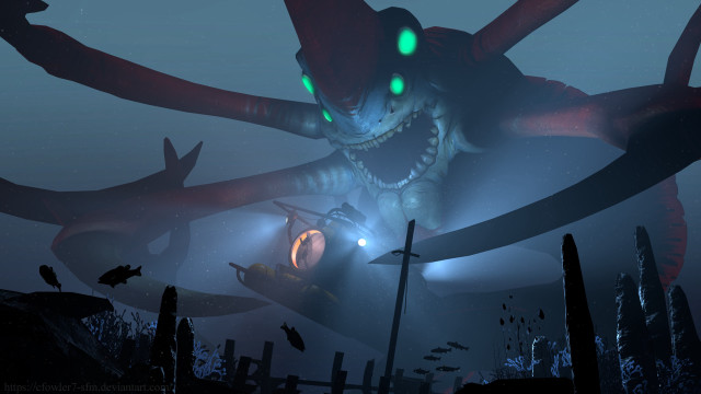 Creepy creature glowing eyes lantern free wallpaper - medium preview image