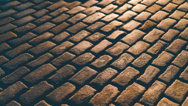 Brick road light shining textured free wallpaper - medium preview image