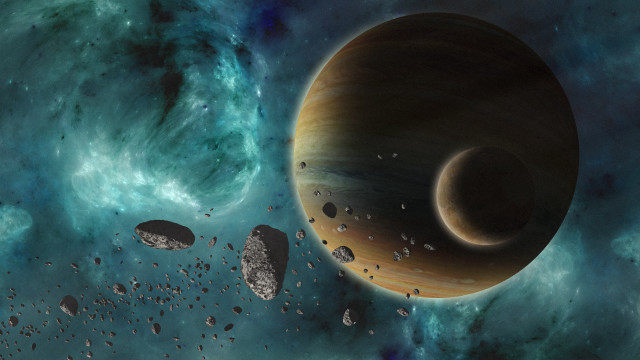 Planet bubbles constellation starry sky free wallpaper - medium preview image