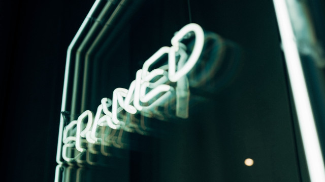 Neon mirror night ultrafinedetail typographic free wallpaper - medium preview image