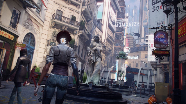 Woman city street statue face free wallpaper - medium preview image