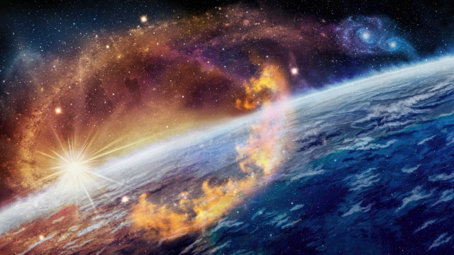 Large star space bright background free wallpaper - medium preview image