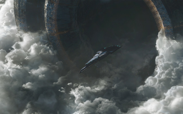 Space ship clouds smoke steam free wallpaper - medium preview image