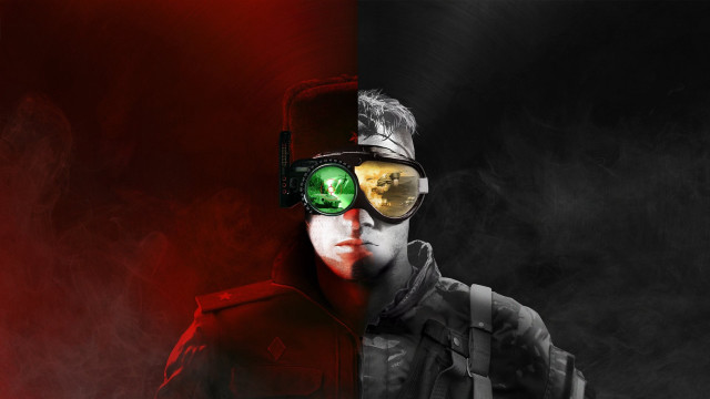 Man goggles red smoke green free wallpaper - medium preview image