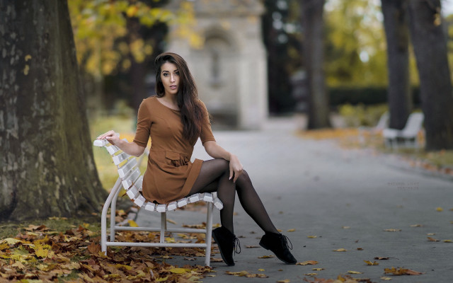 Elina karimova park portrait autumn free wallpaper - medium preview image