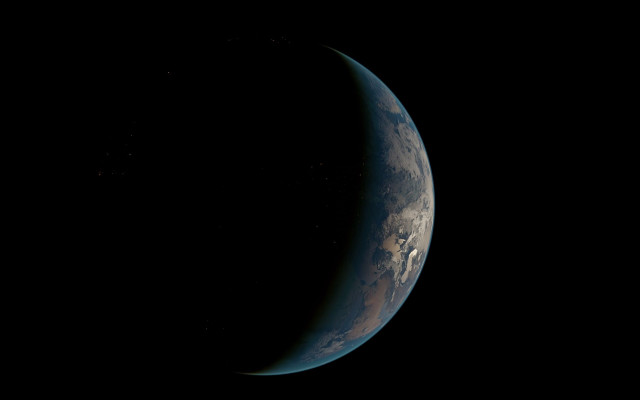 Earth moon space station night #2 free wallpaper - medium preview image