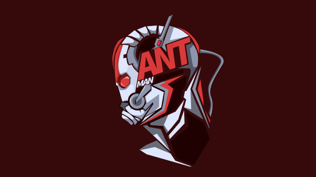Red mask ant robot vector free wallpaper - medium preview image