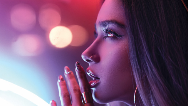 Woman long hair piercings bright free wallpaper - medium preview image