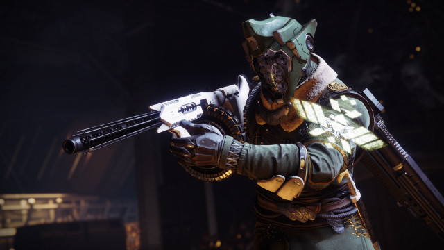 Futuristic suit man weapon flashlight free wallpaper - medium preview image