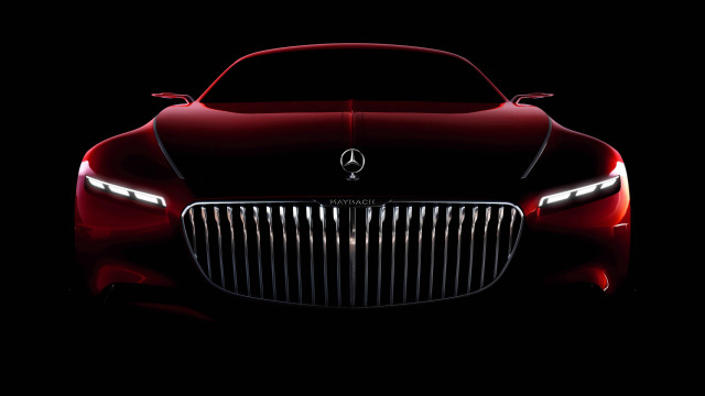 Red car dark headlights hood free wallpaper - medium preview image