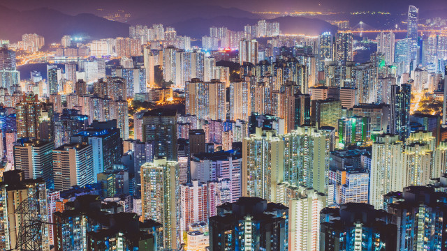 City night tokyo skyscraper cyberpunk free wallpaper - medium preview image