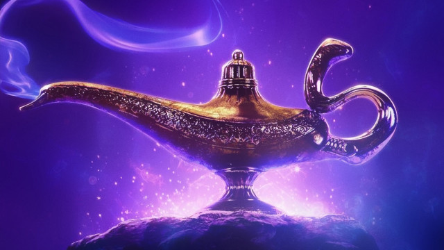Golden teapot purple background blue free wallpaper - medium preview image