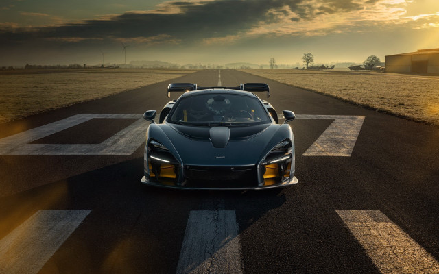 Sports car sunset road beach free wallpaper - medium preview image