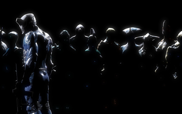 Futuristic suits group silhouette starry free wallpaper - medium preview image