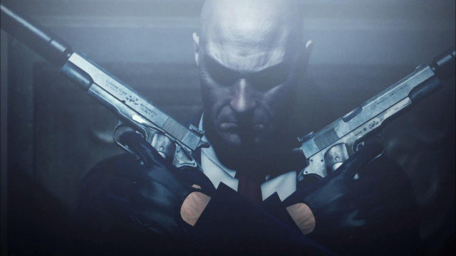 Man holding two guns dark free wallpaper - medium preview image