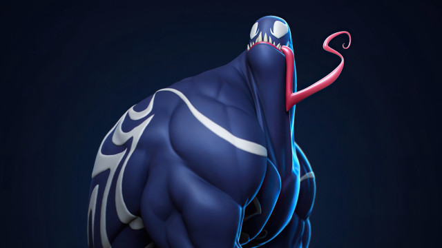 Blue white red tail muscular free wallpaper - medium preview image