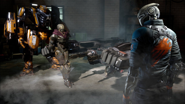 Futuristic suits group smoke battle free wallpaper - medium preview image