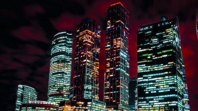 Cyberpunk city night tokyo skyline free wallpaper - medium preview image