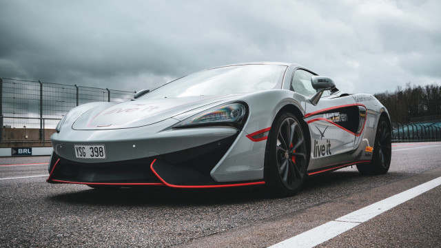 Silver sports car cloudy sky #5 free wallpaper - medium preview image