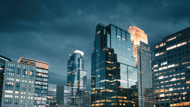 City skyline night lights clouds #3 free wallpaper - medium preview image