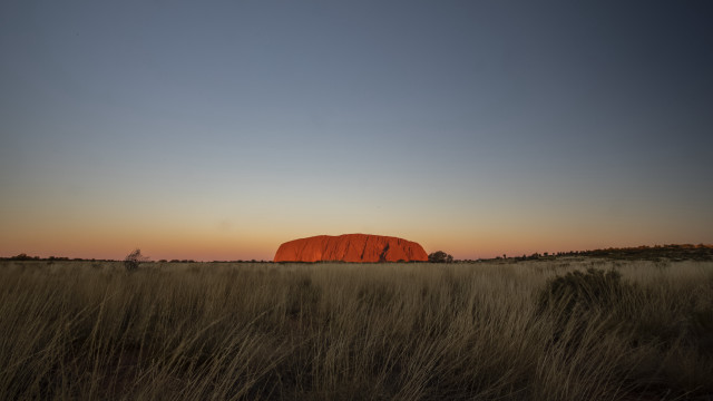 Large rock field sunset australian free wallpaper - medium preview image