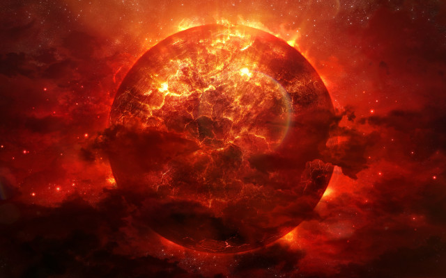 Sun stars sky fireworks moon free wallpaper - medium preview image