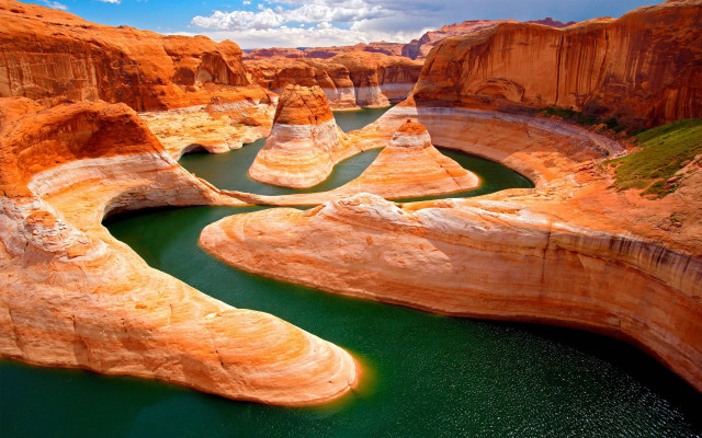 River canyon cliff blue sky free wallpaper - medium preview image
