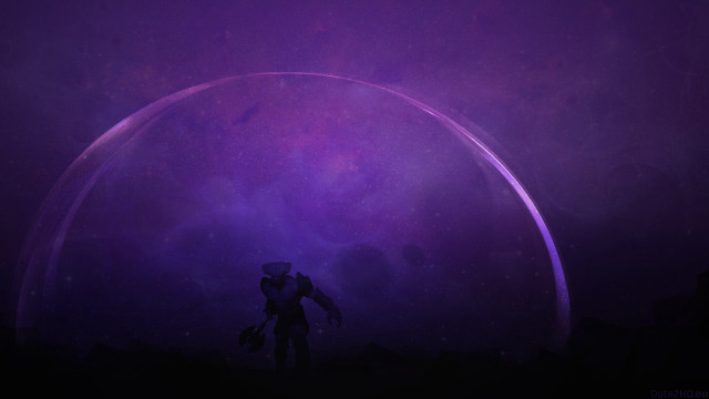 Purple background astronaut hologram fireworks free wallpaper - medium preview image