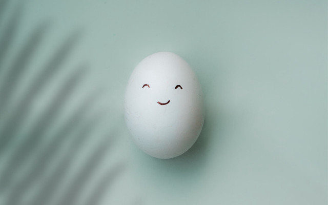 White egg smiley green shadow free wallpaper - medium preview image