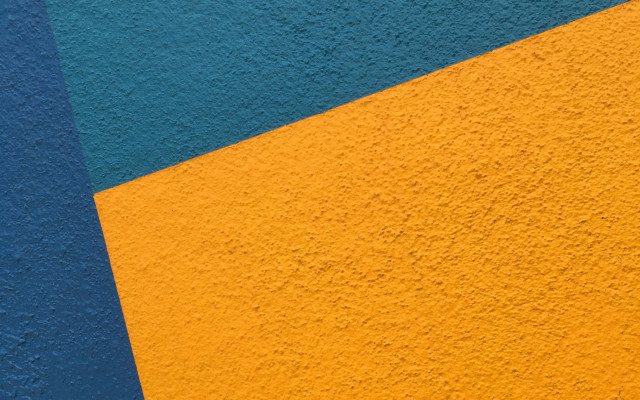 Blue yellow wall clock abstract free wallpaper - medium preview image