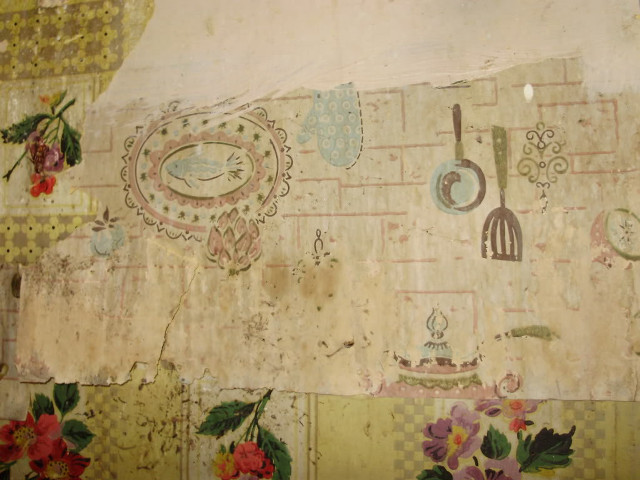 Flowers wall painting utensil spoon free wallpaper - medium preview image