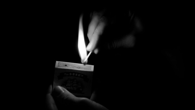Lit match smoke blackwhite art free wallpaper - medium preview image