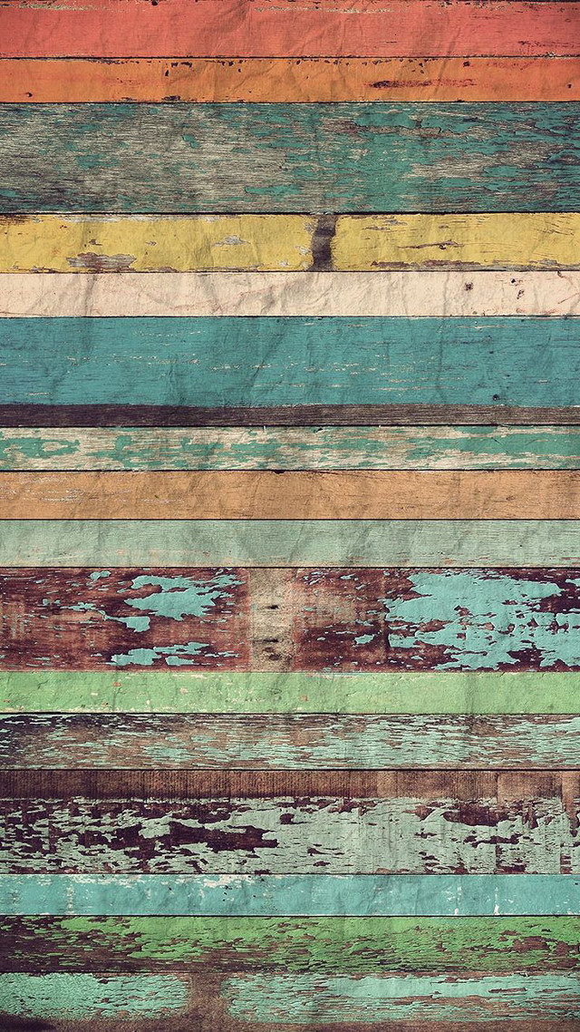 Multicolored wooden wall peeling paint free wallpaper - medium preview image