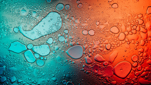 Water bubbles colorful background holography free wallpaper - medium preview image