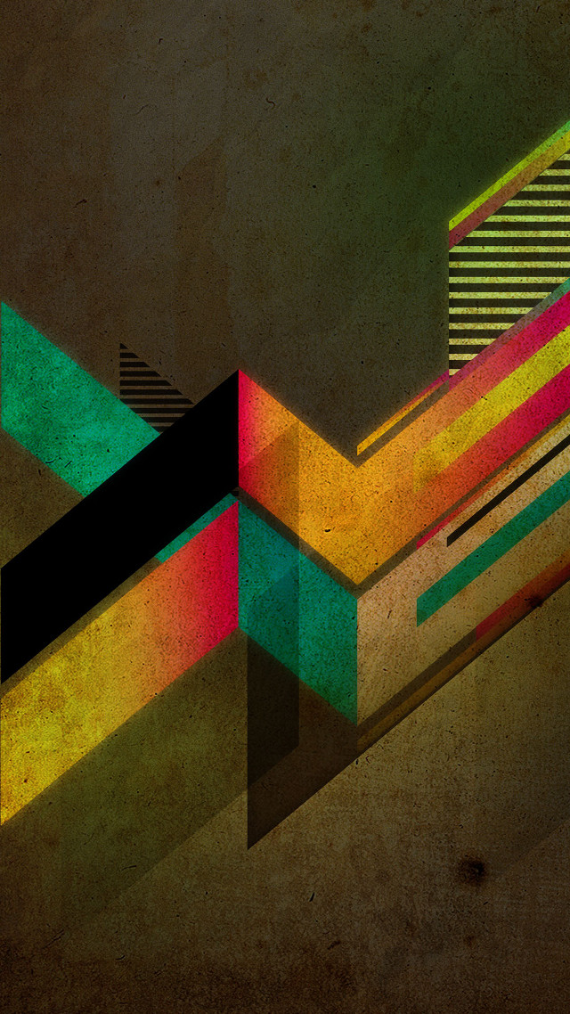 Colorful abstract geometric stripes surreal free wallpaper - medium preview image
